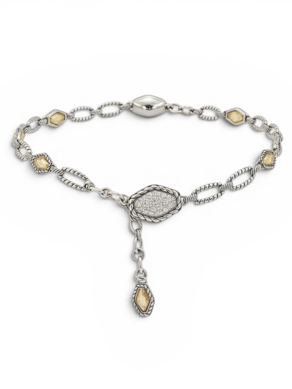 Silver and Gold Cable Chain Belt Vintage